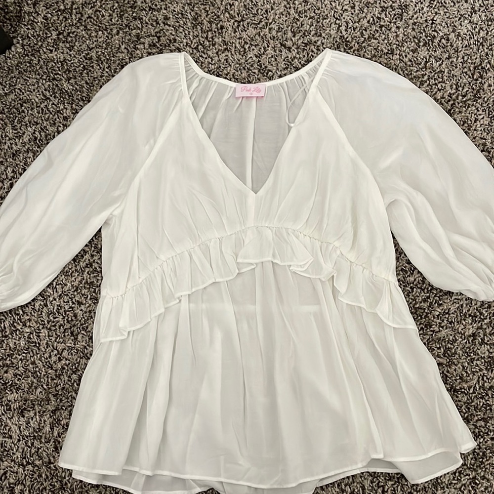 NWOT Pink Lily Peplum size S